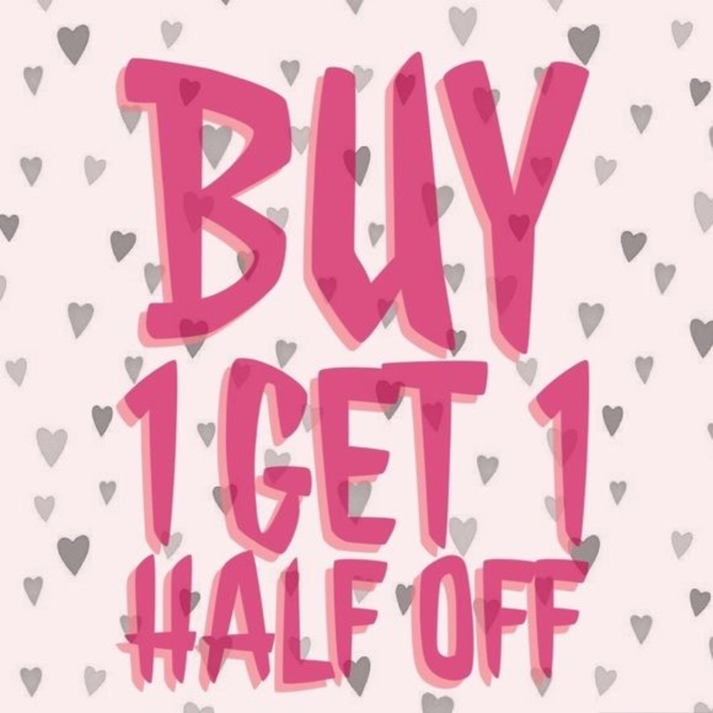 THIS WEEK ONLY!!!! BUY ONE ITEM GET ONE HALF OFF!!